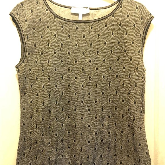 Escada Tops - ESCADA Silver Knit Tank Top Shirt Women's 42